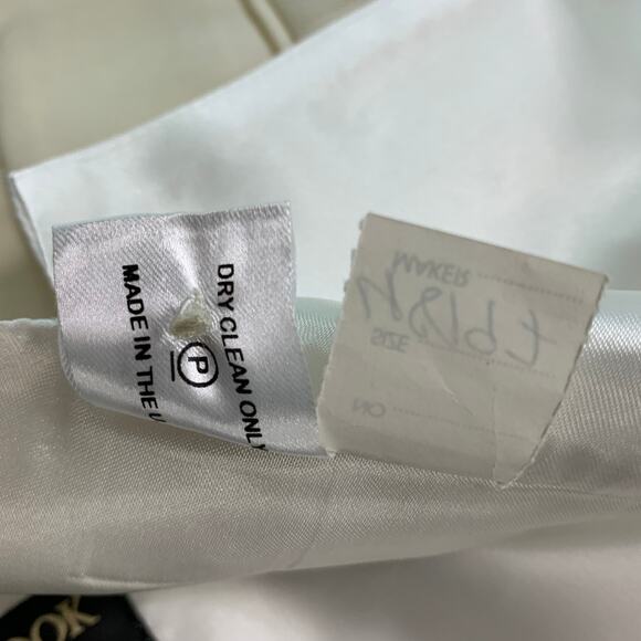 FAVOURBROOK Size 48 Beige White Solid Wool Double Breasted Vest - Picture 6 of 6